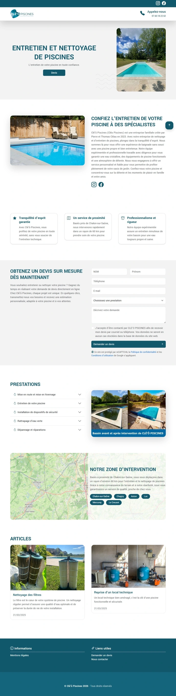 Aperçu site web Visilocale